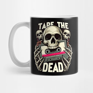 Cassette tape skull head Mug